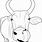 Cow Face Coloring Page