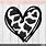 Cow Print Heart Clip Art