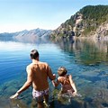 Crater Lake Oregon Swimming and Camping