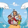 Crossing the Red Sea Clip Art