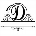 D Monogram Clip Art