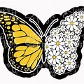 Daisy with Butterfly Decal