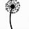 Dandelion Clip Art Free Black and White