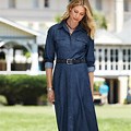 Denim Long Dress and Outfit