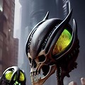 Digital Art Alien Skull