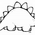 Dinosaur with Bow Clip Art Black and White