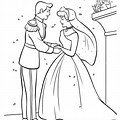 Disney Princesses Cinderella Wedding Coloring Pages