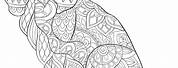 Dog Mandala Coloring Pages