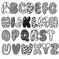 Doodle Alphabet Clip Art