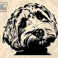 Doodle Dog Face SVG