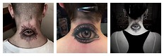 Eye Tattoo On Back of Neck