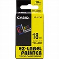 EZ Label Printer Tape 18 mm Black On Yellow