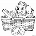 Easter Coloring Pages Egg Hunt PAW Patrol