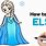 Easy Elsa Drawing Picture