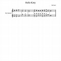 Easy Piano Sheet Music Hello Kitty Theme Song