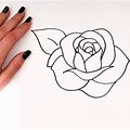 Easy Rose Drawing Steps