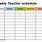 Editable Teacher Schedule Template