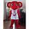 Elephant Mascot Costume Red