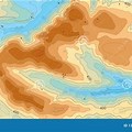 Elevation On Topographic Map Cartoon