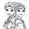 Elsa and Anna Barbie Coloring Pages