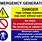 Emergency Generator Sign