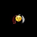 Emo Emoji Black Background