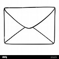 Envelope Cartoon Black White