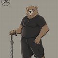 Fursona Bear Resting