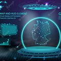 Futuristic Map Germany Background