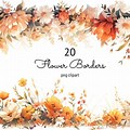 Fall Floral Border Lanscape