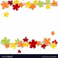 Fall Leaves Clip Art Border White Background