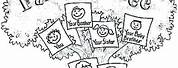 Family Tree Coloring Page Clip Art