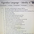 Figurative Language Identify It Worksheet Answers