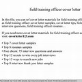 Field Training Officer Welcome Letter Sample