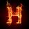 Flaming Letter H