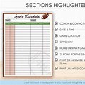 Flag Football Game Schedule Template