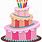 Flower Birthday Cake Clip Art