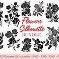 Flower Bundle Silhouette SVG