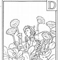 Flower Fairy Alphabet Coloring Pages