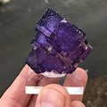 Fluorite Gemstone Cube Purple