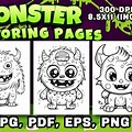 Fluffy Monster Coloring Pages