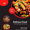 Food Flyer Design Gold Background