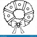 Free Christmas Wreath Outline