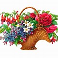 Free Clip Art Purple Basket of Flowers