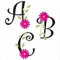 Free Flower Letters Clip Art