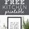 Free Kitchen Templates Printable