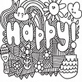 Free Happy Doodle Art Coloring Pages