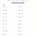 Free Math Worksheets Exponents