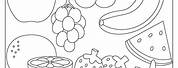 Fruits Coloring Page Worksheets