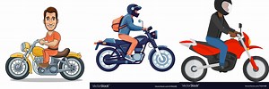 Guy Riding Motorcycle SVG